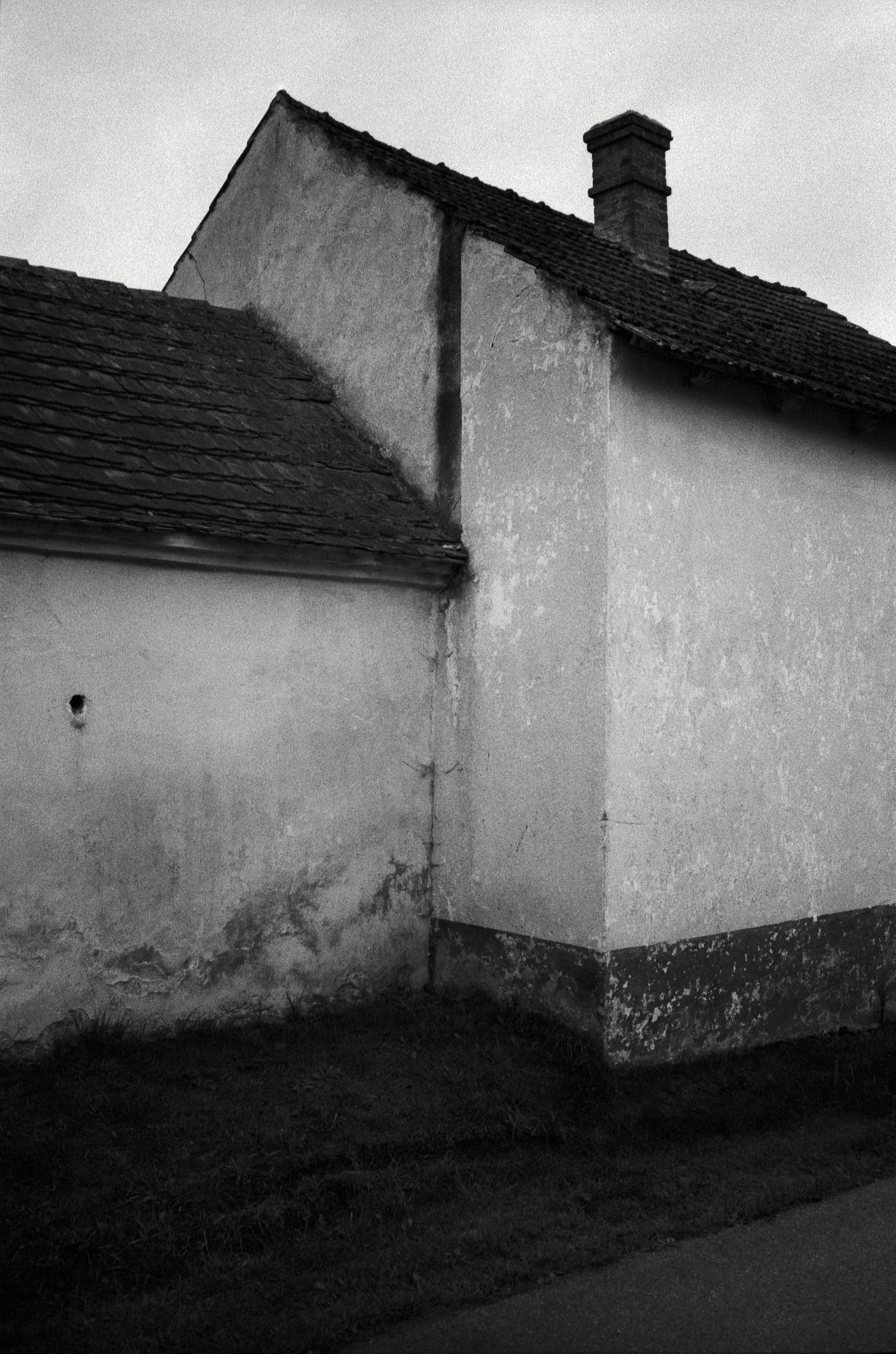 Black and white documentary photography: scenes from everyday life of a small village in the south of Czech Republic.