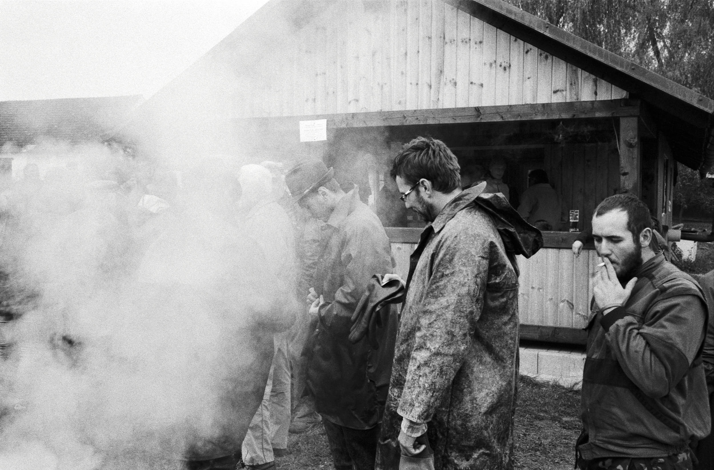 Black and white documentary photography: scenes from everyday life of a small village in the south of Czech Republic.