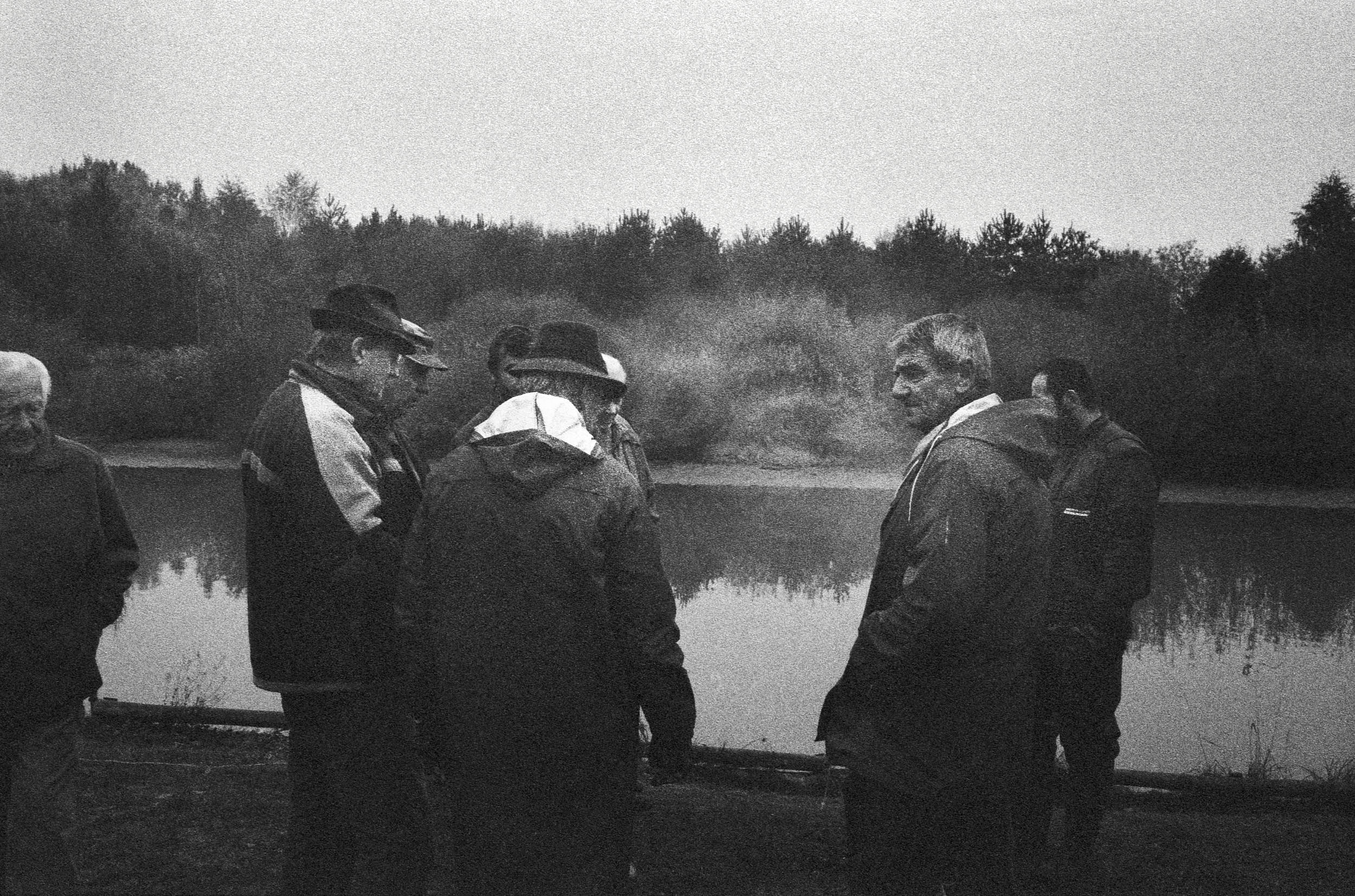 Black and white documentary photography: scenes from everyday life of a small village in the south of Czech Republic.