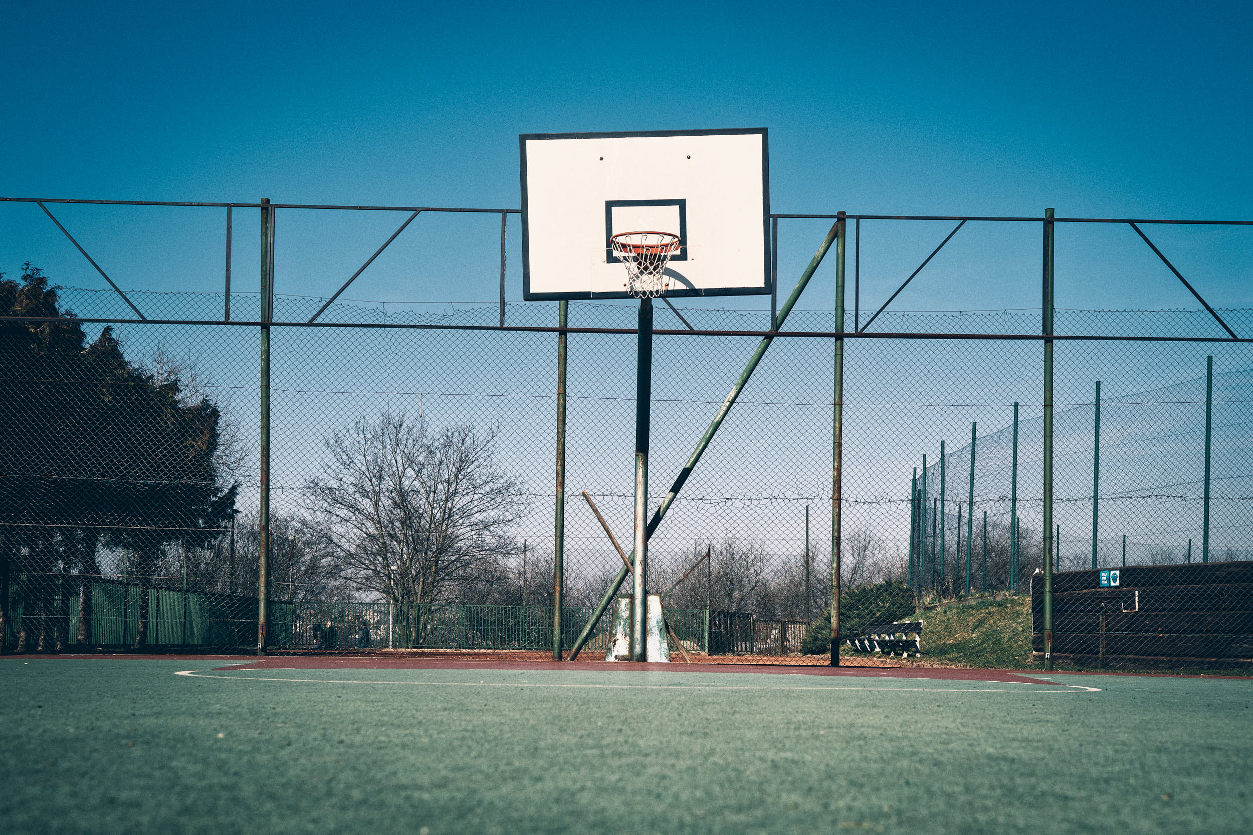 Basketball court.